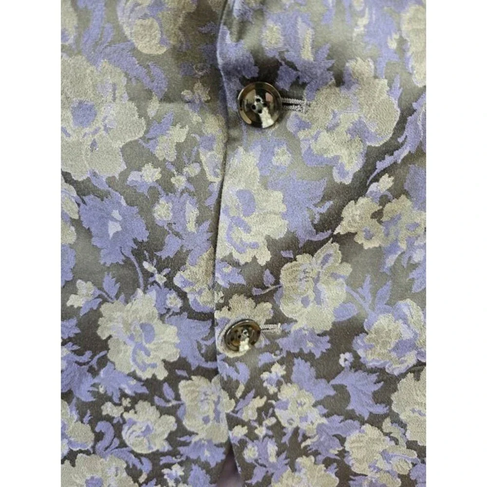 Tayion Classic-Fit Floral Jacquard Dinner Jacket Men's 42R Grey/Purple Notch